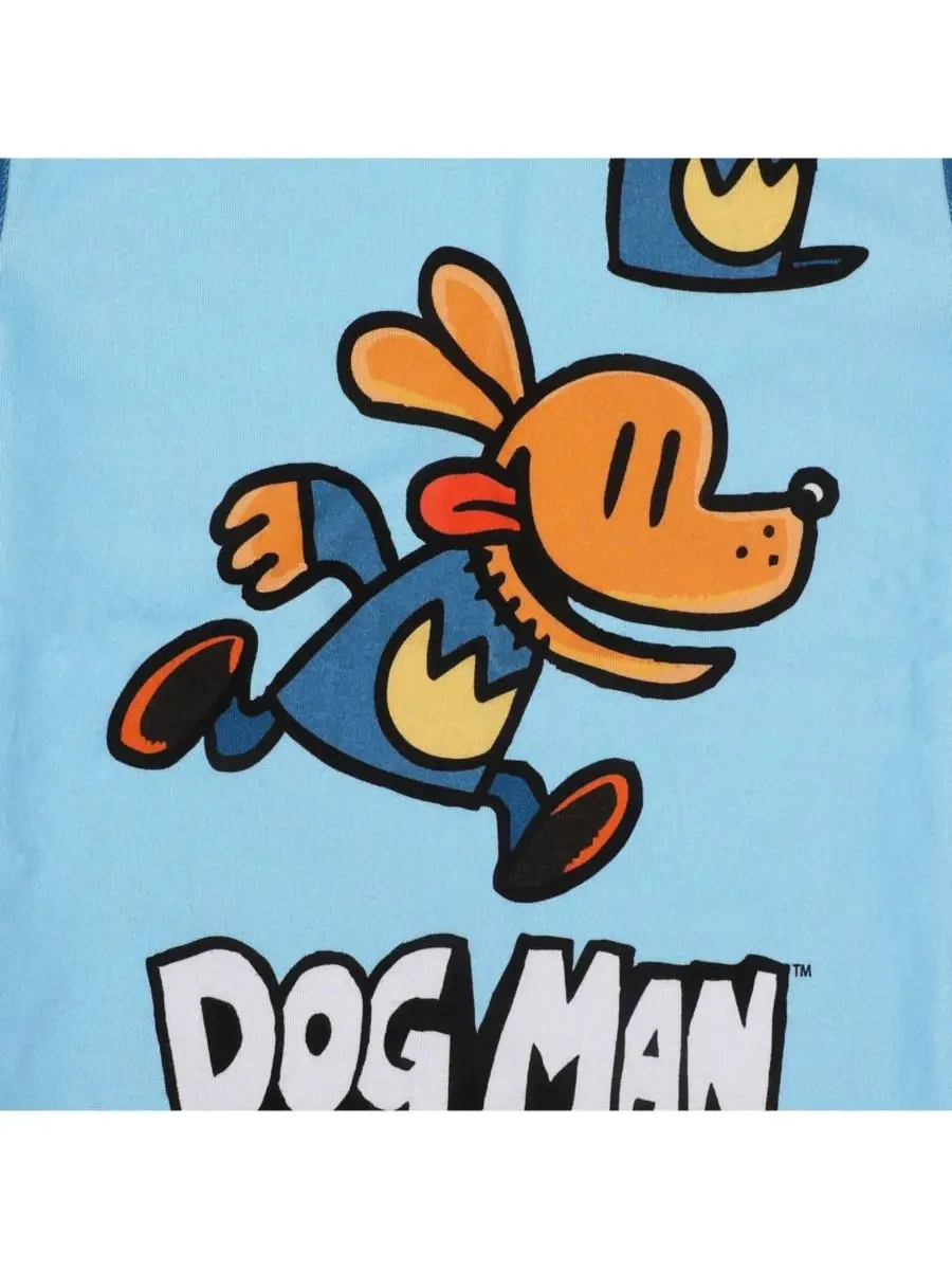 Комплект пижам Dog Man из 4 предметов, с длинным рукавом Dog Man — изображение 3 из 10, оранжевый синий