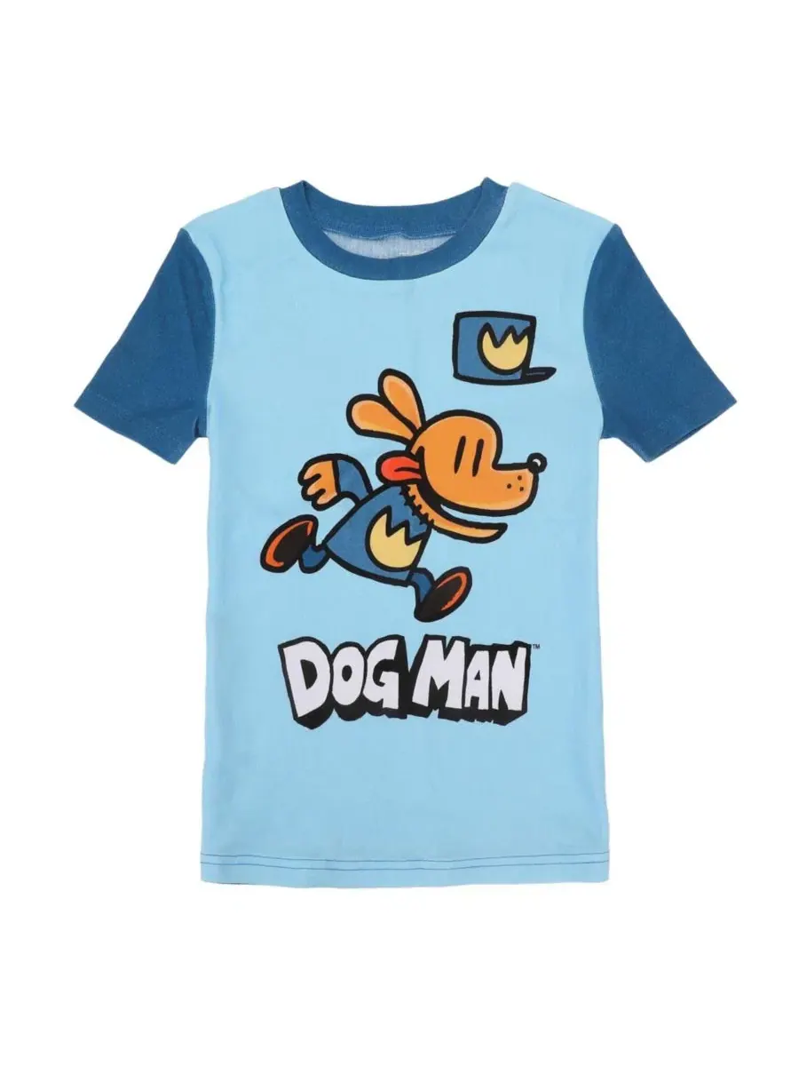 Комплект пижам Dog Man из 4 предметов, с длинным рукавом Dog Man — изображение 9 из 10, оранжевый синий
