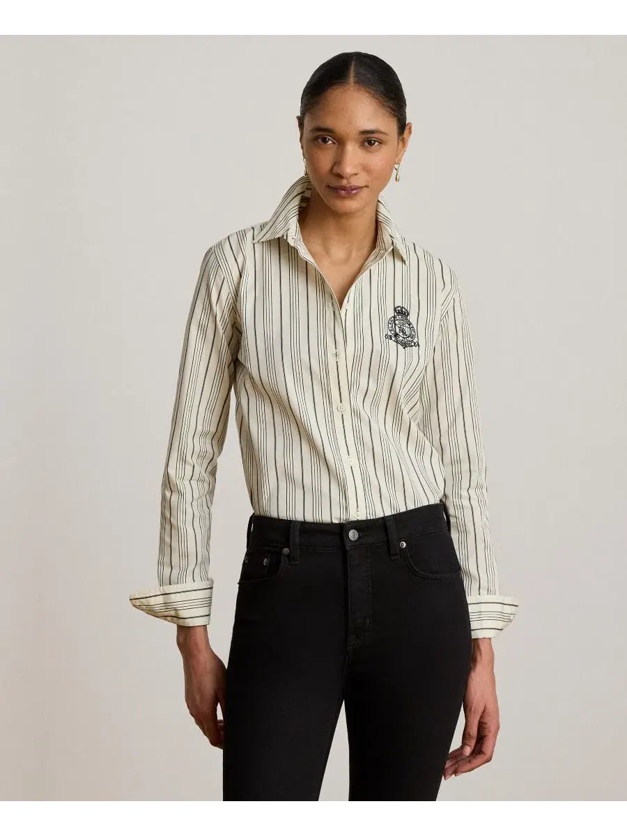 Женская рубашка с полосками и длинным рукавом Lauren Ralph Lauren