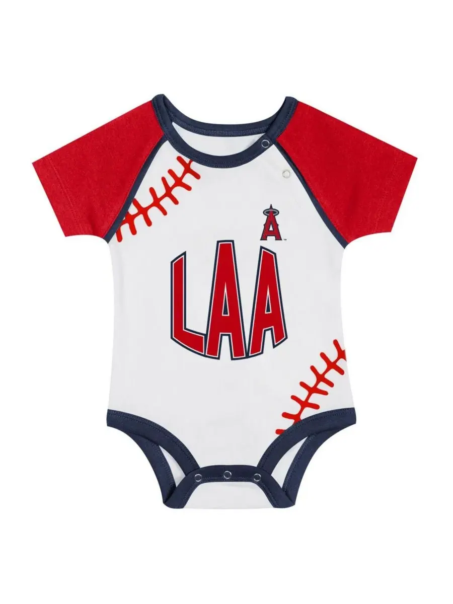 Комплект боди и аксессуаров с принтом Los Angeles Angels Outerstuff — изображение 4 из 4, белый
