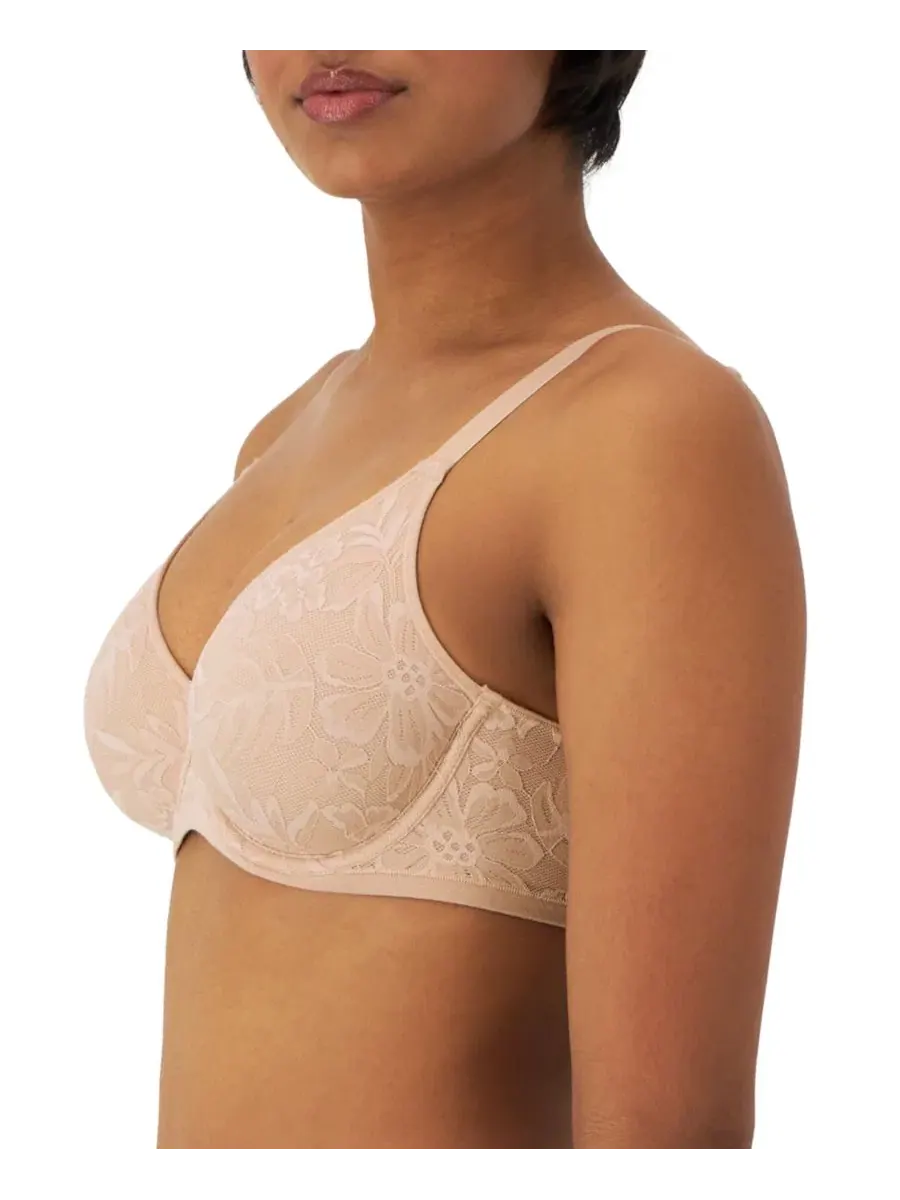Бюстгальтер с косточками и трусы-слипы Bali Breathe Lace — изображение 2 из 6, миндальный