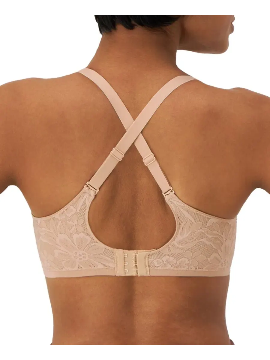 Бюстгальтер с косточками и трусы-слипы Bali Breathe Lace — изображение 5 из 6, миндальный