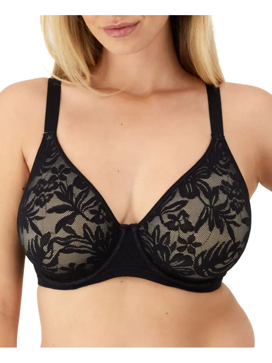 Бюстгальтер с косточками и трусы-хипстеры Breathe Lace Bali — изображение 2 из 11, черный