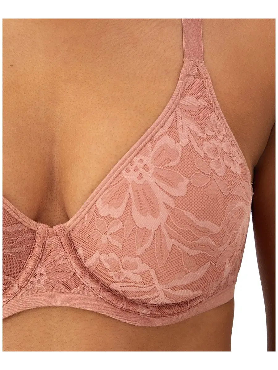 Комплект женского белья с кружевом Breathe Lace Bali — изображение 3 из 5, розовый