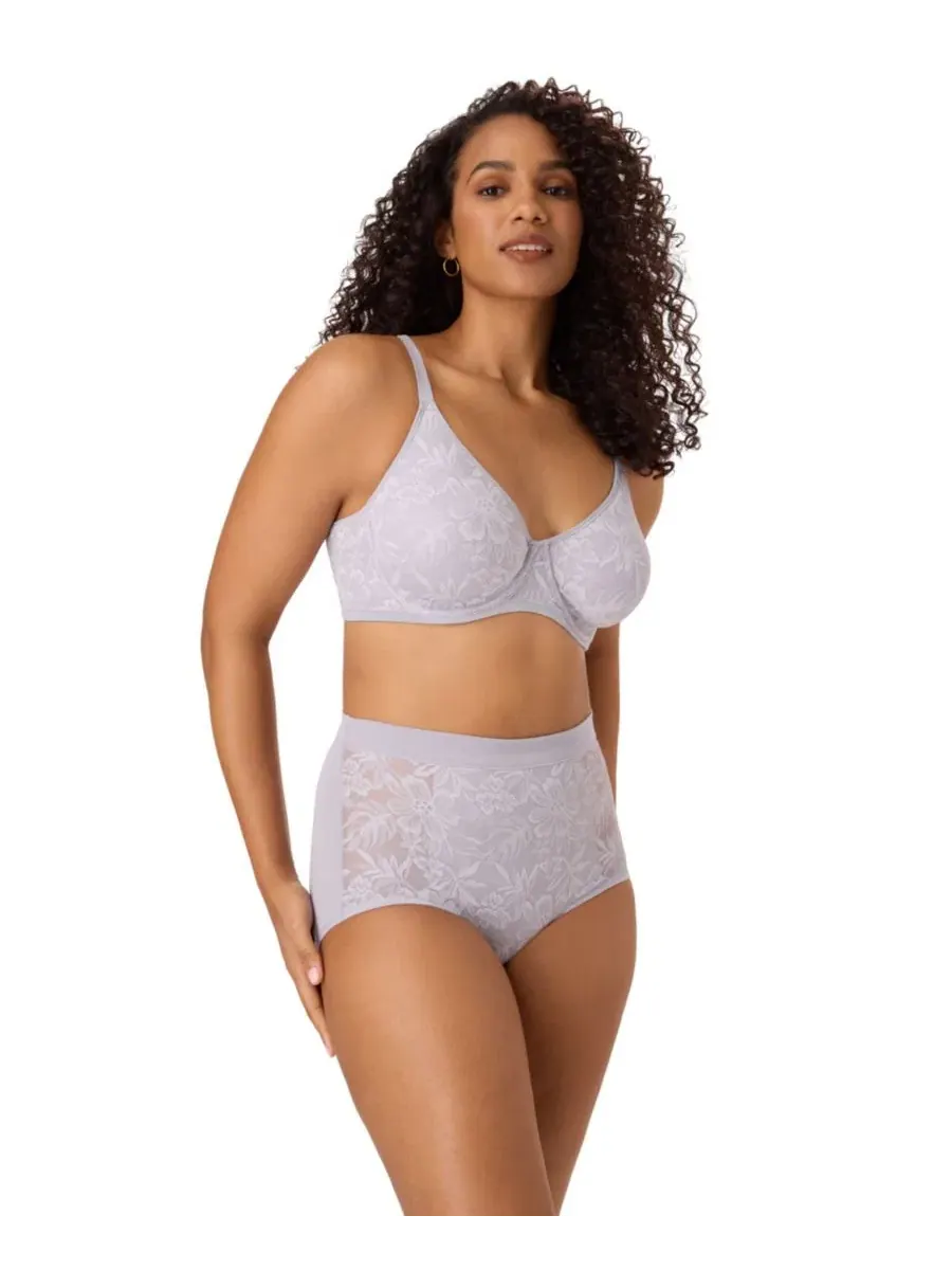 Бюстгальтер с косточками и трусы-слипы из кружева, модель Breathe Lace Bali — изображение 5 из 6, фиолетовый