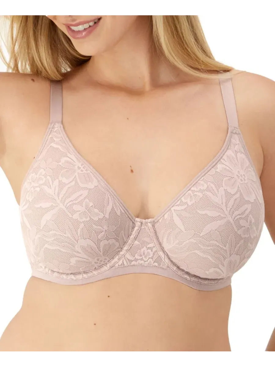 Бюстгальтер с косточками и трусы-слипы Bali Breathe Lace — изображение 1 из 6, прозрачный