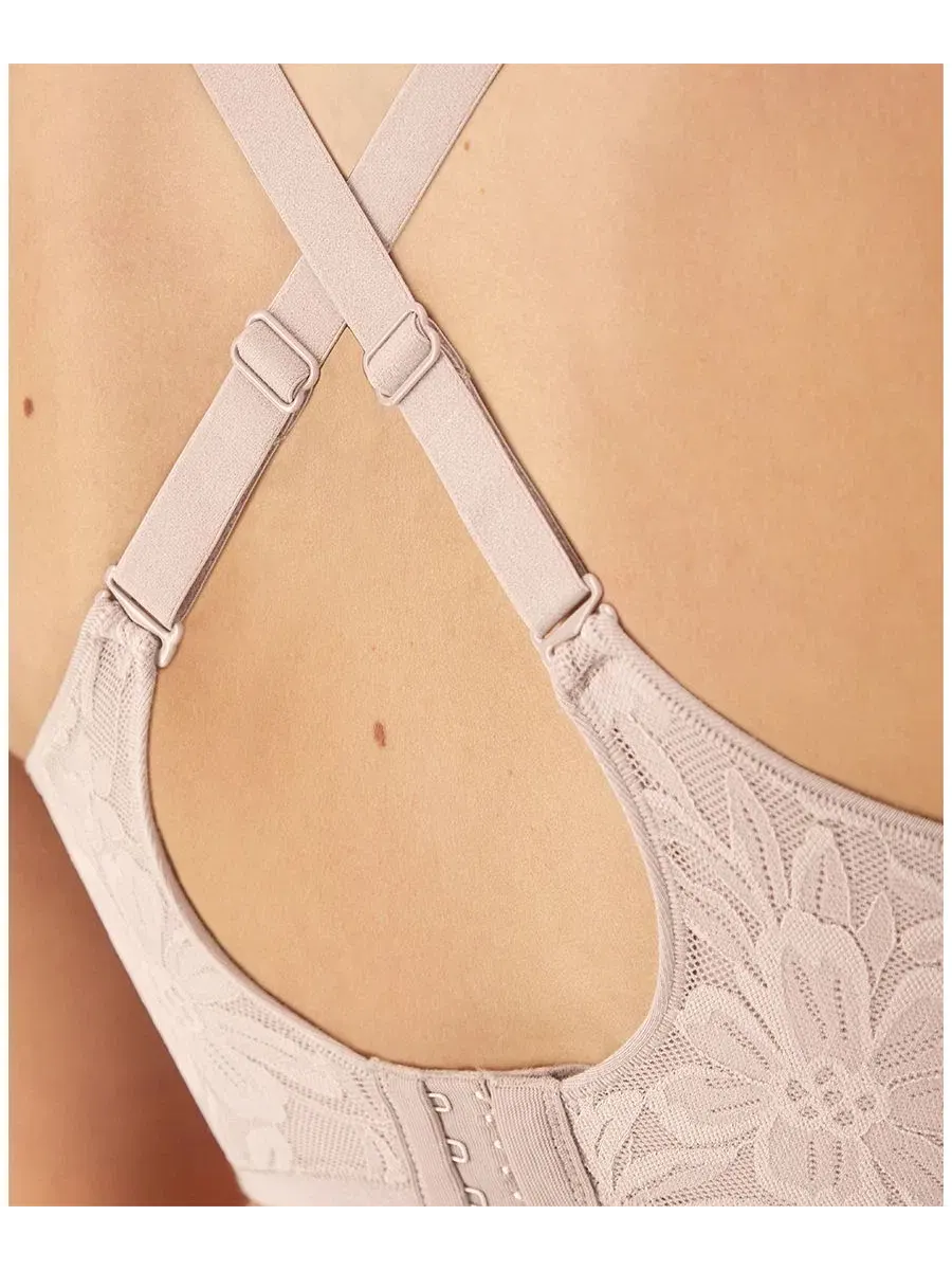 Бюстгальтер с косточками и трусы-слипы Bali Breathe Lace — изображение 3 из 6, прозрачный
