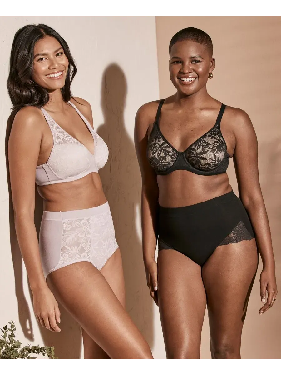 Бюстгальтер с косточками и трусы-слипы Bali Breathe Lace — изображение 6 из 6, прозрачный