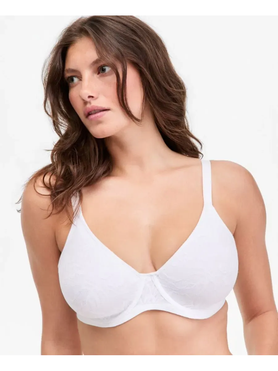 Бюстгальтер с косточками и трусы-слипы Bali Breathe Lace — изображение 2 из 10, белый