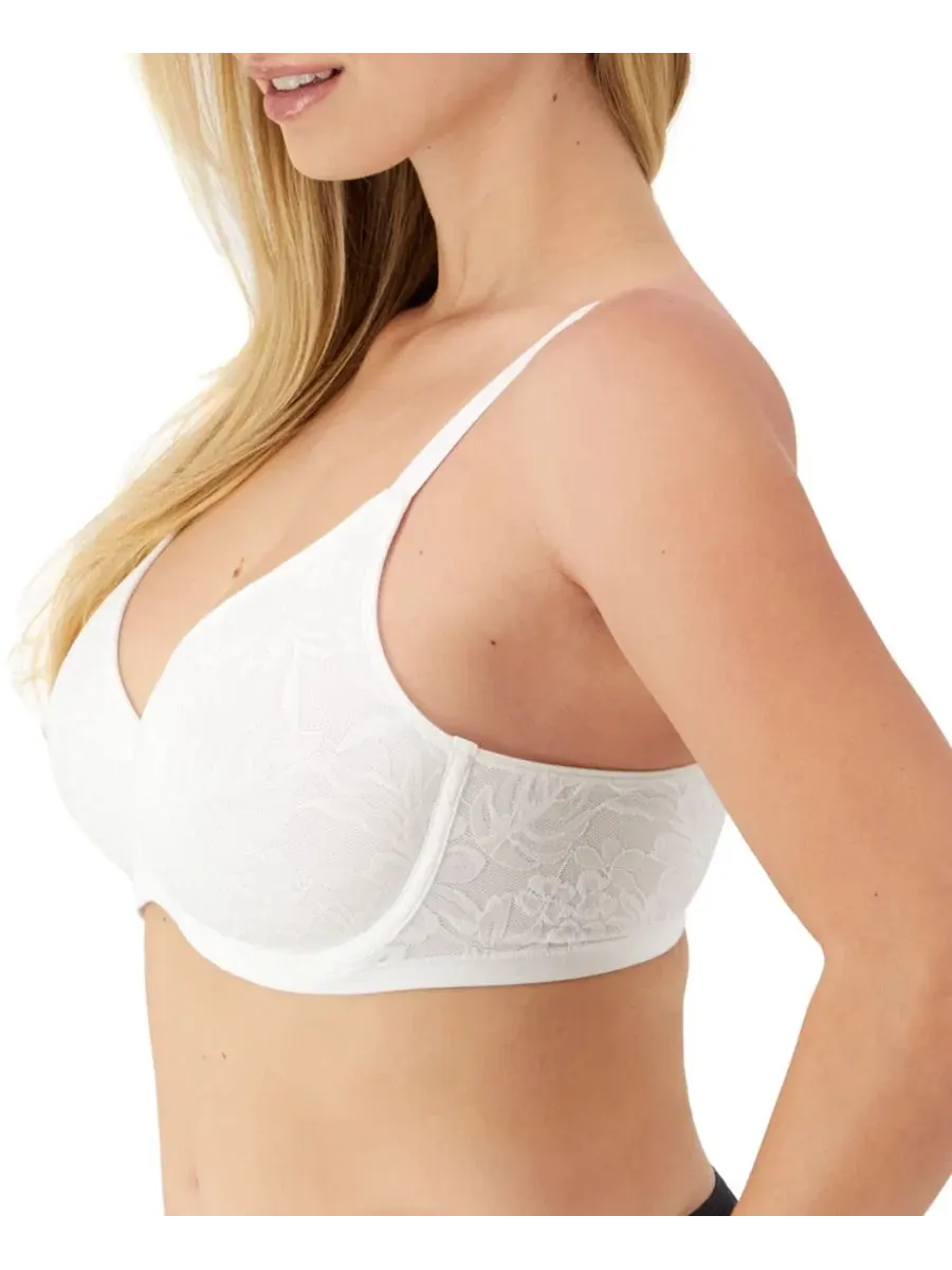 Бюстгальтер с косточками и трусы-слипы Bali Breathe Lace — изображение 3 из 10, белый