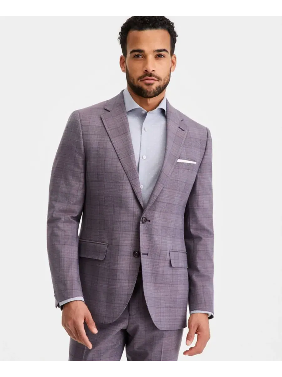 Костюм-тройка с принтом в клетку, модель Modern-Fit Ted Baker