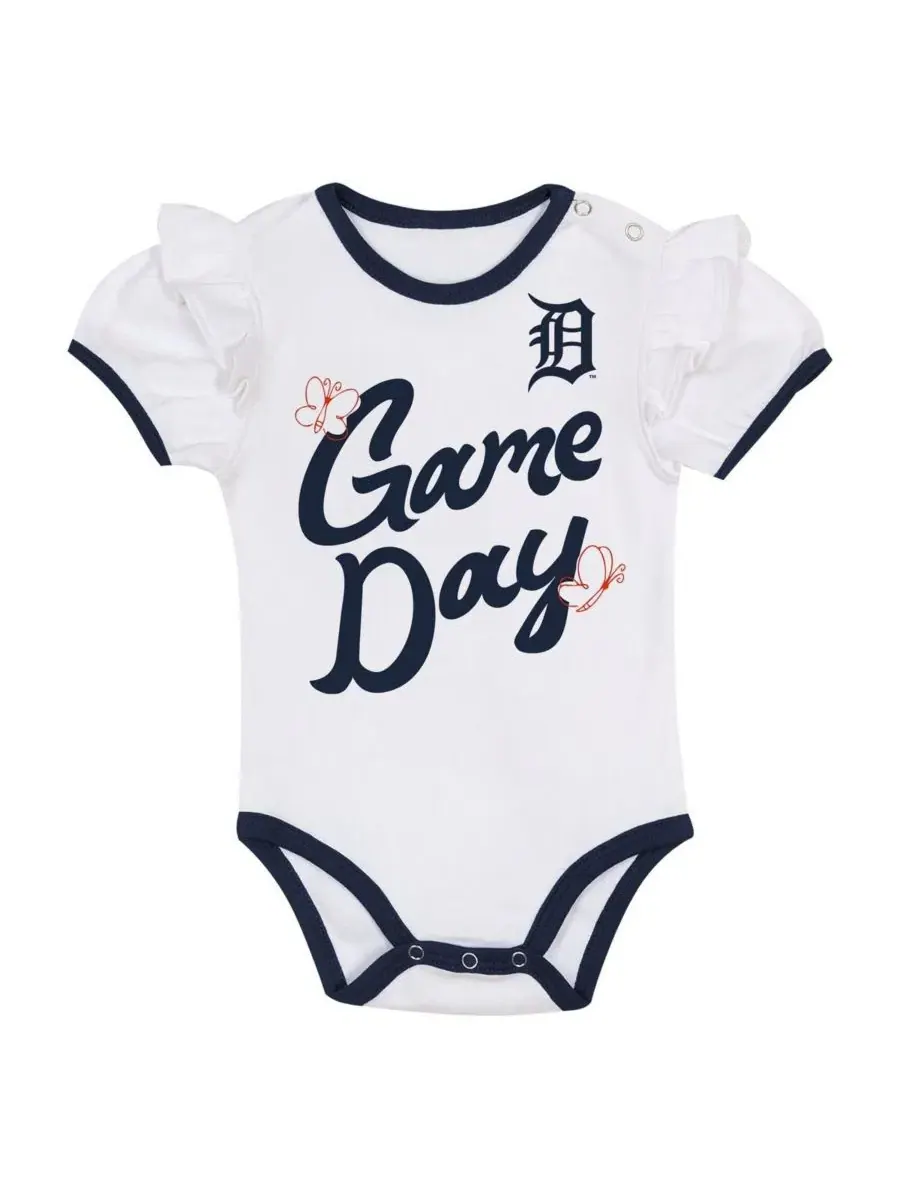 Комплект из боди, повязки и юбки с принтом Detroit Tigers Outerstuff — изображение 2 из 5, белый темно-синий