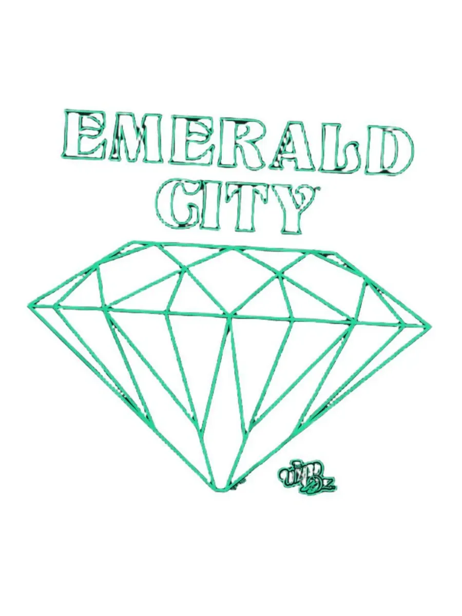 Футболка с принтом The Emerald City Line Logo Wizard Of Oz — изображение 2 из 3, черный
