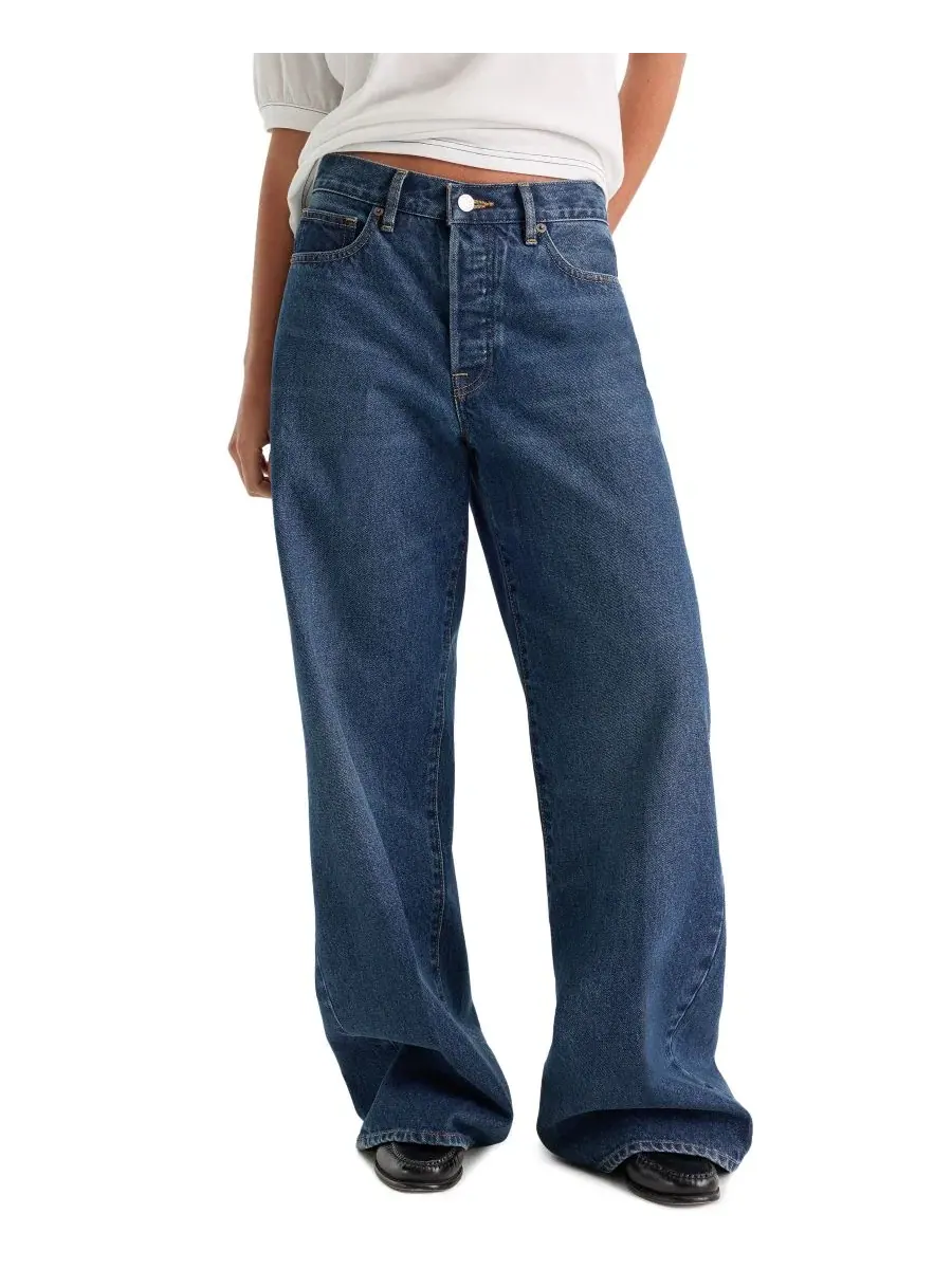 Джинсы свободного кроя с низкой посадкой Vintage Low Slung Straight Baggy Good American, Trace