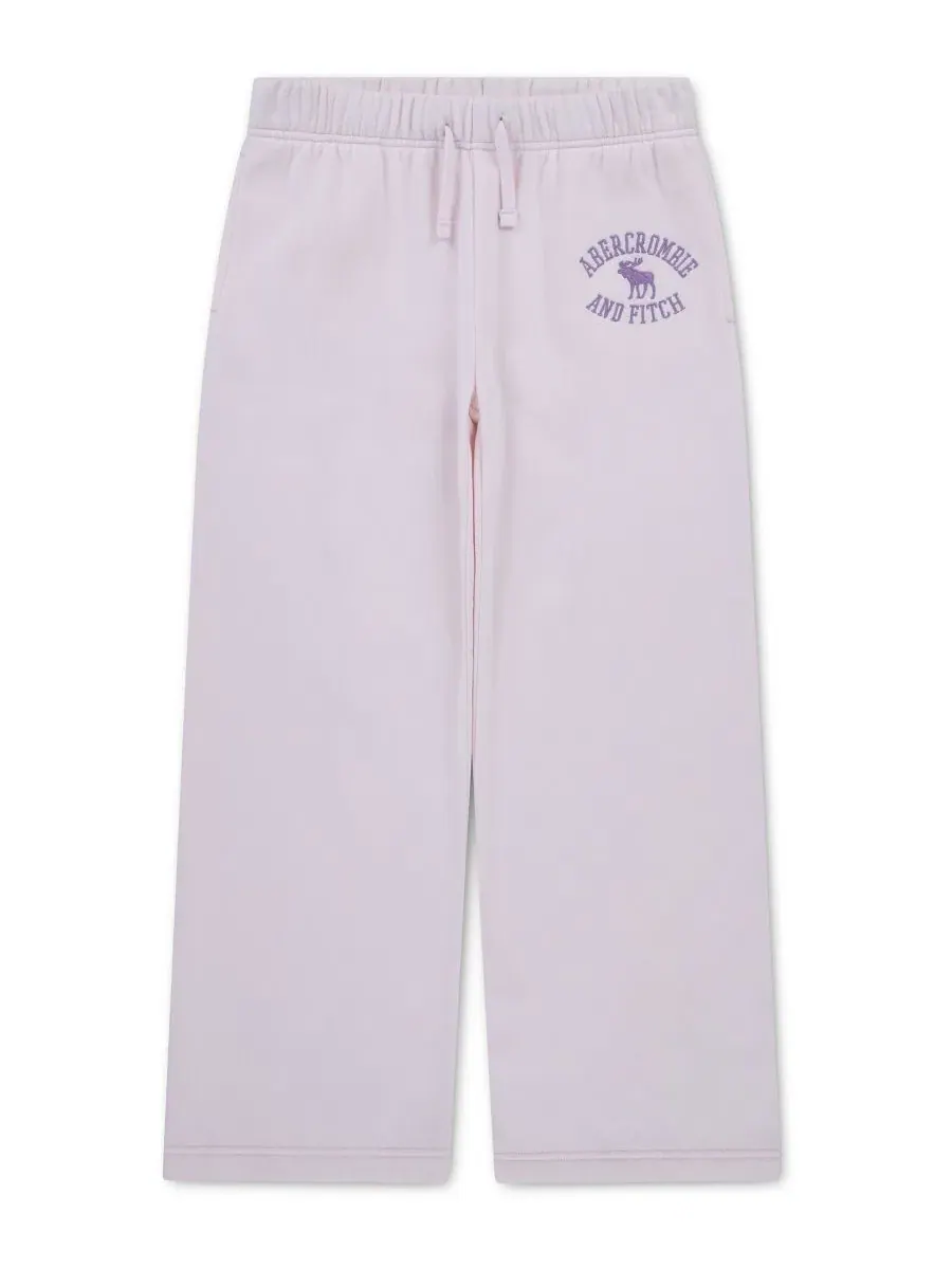 Штаны из флиса свободного кроя с низкой посадкой Logo Low-Rise Baggy Fleece Pants abercrombie kids