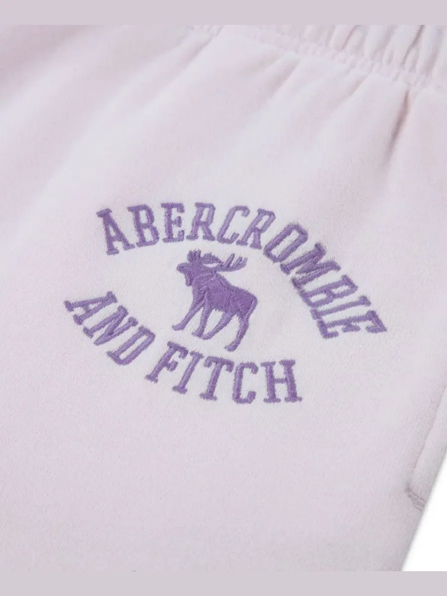 Штаны из флиса свободного кроя с низкой посадкой Logo Low-Rise Baggy Fleece Pants abercrombie kids — изображение 3 из 3