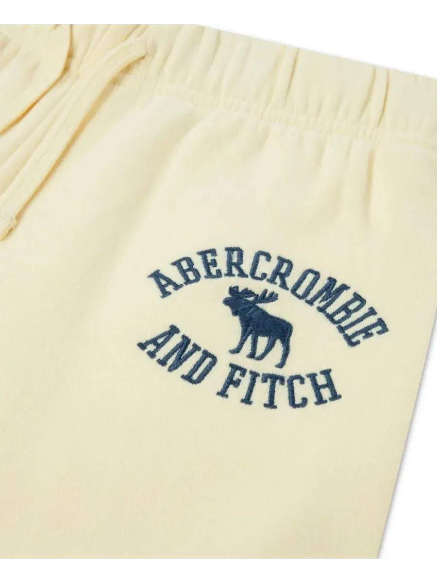 Штаны из флиса свободного кроя с низкой посадкой Logo Low-Rise Baggy Fleece Pants abercrombie kids — изображение 7 из 7