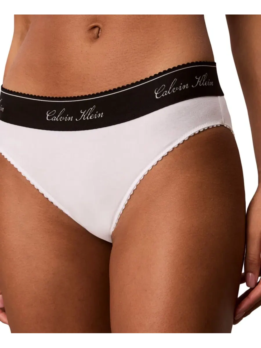 Трусы-бикини Calvin Klein Icon Cotton-Modal Blend Script Bikini, QF9073