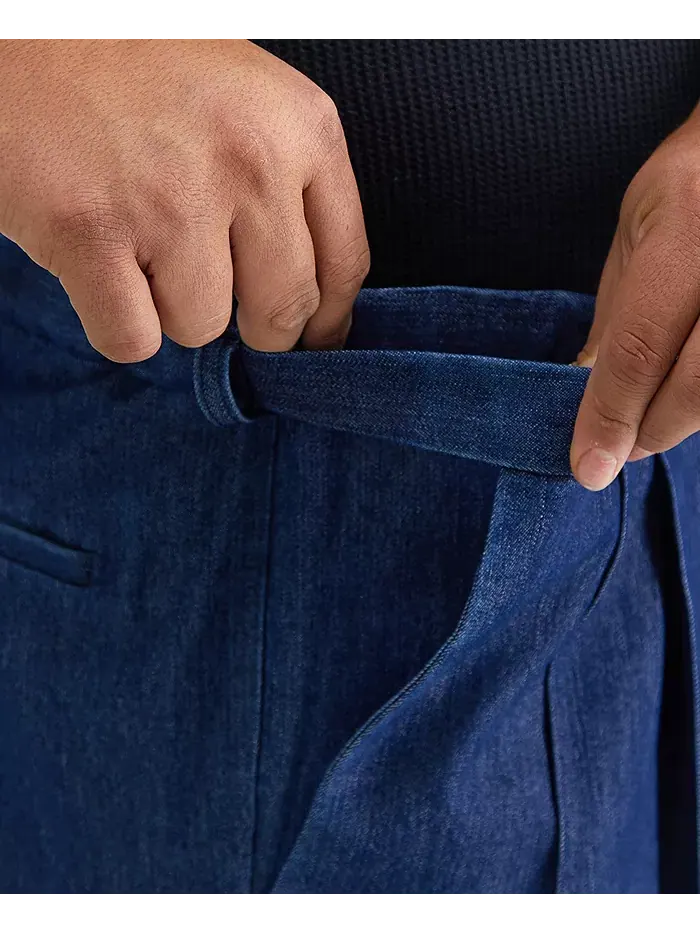 Мужские классические брюки с защипами Big & Tall из эластичного денима Haggar — 5
