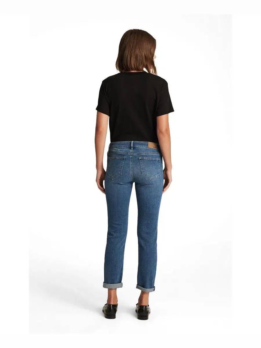 Джинсы женские Mavi Jeans Emma Mid Rise Slim Boyfriend — изображение 3 из 5, синий
