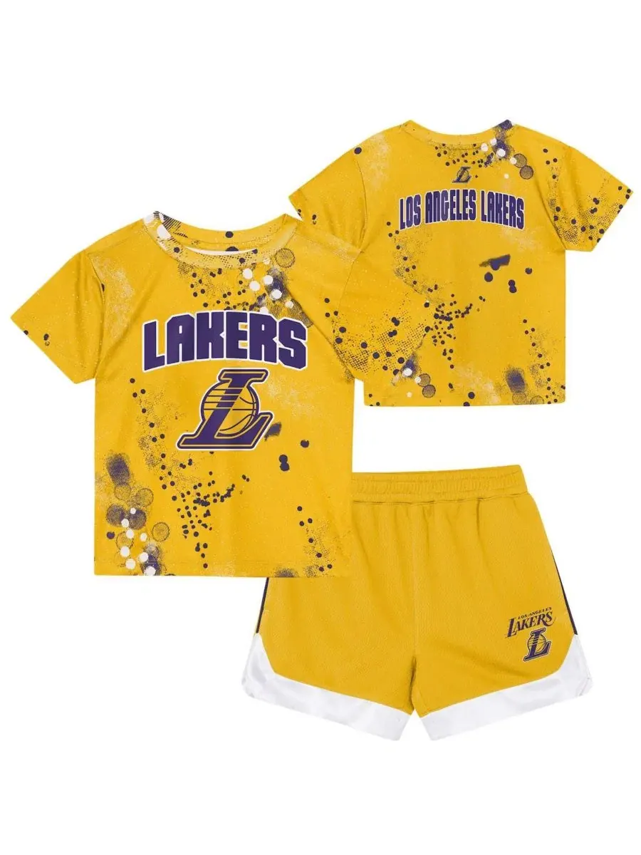 Комплект футболки и шорт с принтом Los Angeles Lakers Outerstuff