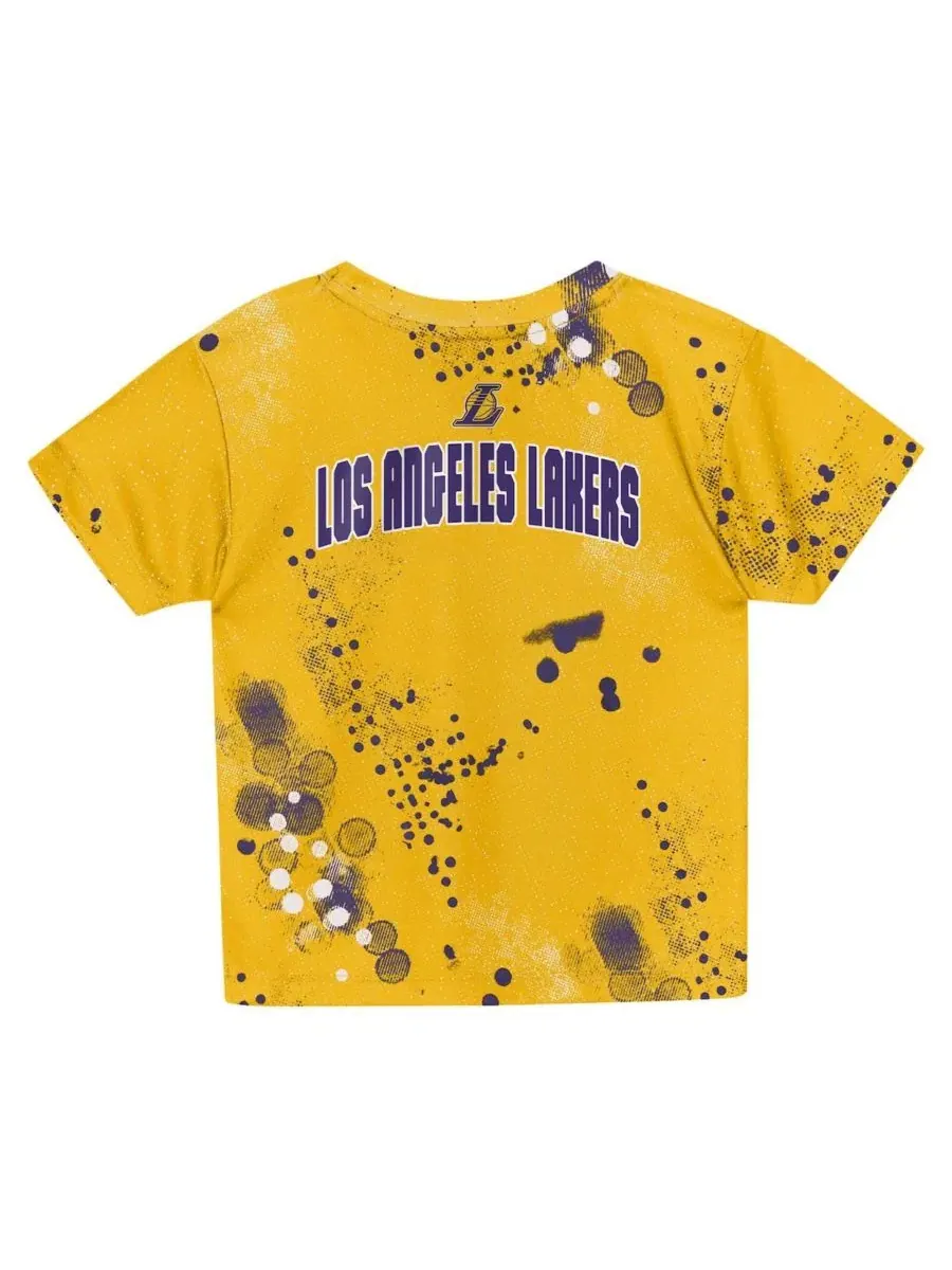 Комплект футболки и шорт с принтом Los Angeles Lakers Outerstuff — изображение 3 из 5, золото