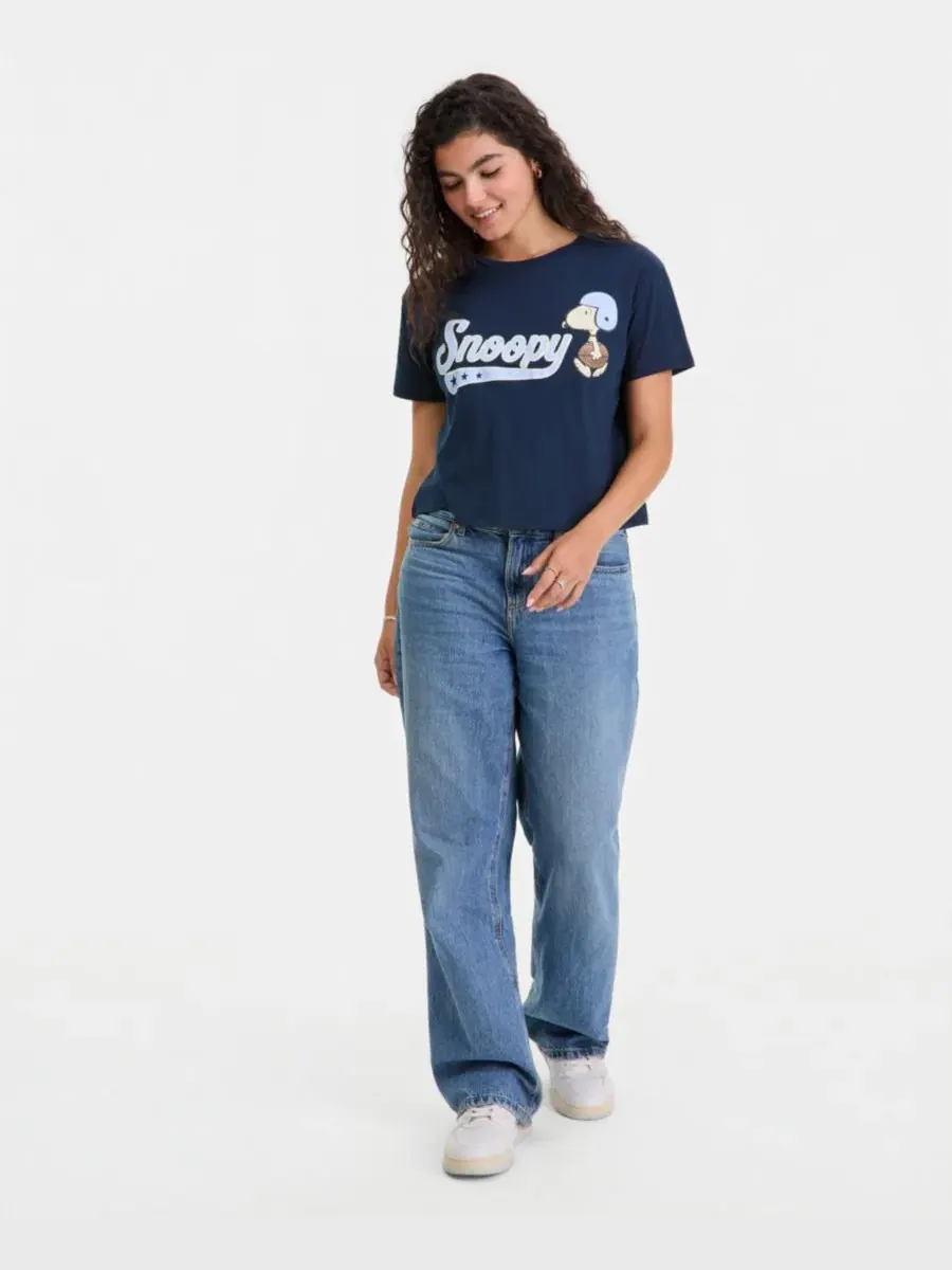 Футболка с принтом Snoopy Varsity Tee Grayson Threads, The Label — изображение 2 из 4, темно-синий