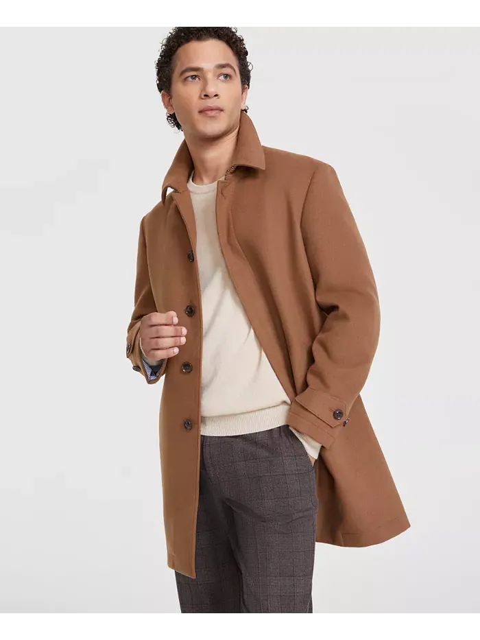 Мужское классическое меланжевое пальто Tommy Hilfiger