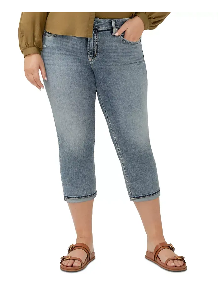 Капри Suki Curvy Fit Plus Size со средней посадкой Silver Jeans Co.