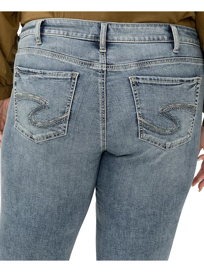 Капри Suki Curvy Fit Plus Size со средней посадкой Silver Jeans Co. — изображение 6 из 6, синий