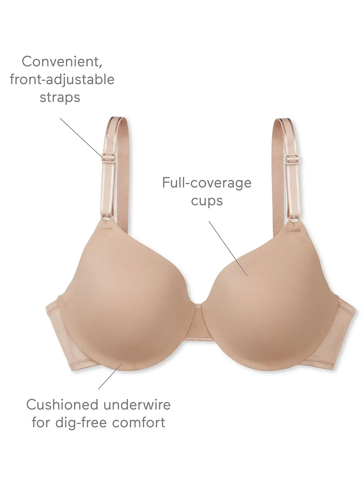 Warners This Is Not A Bra Бюстгальтер-футболка с мягкой подкладкой на косточках 1593 Warner's — изображение 2 из 3