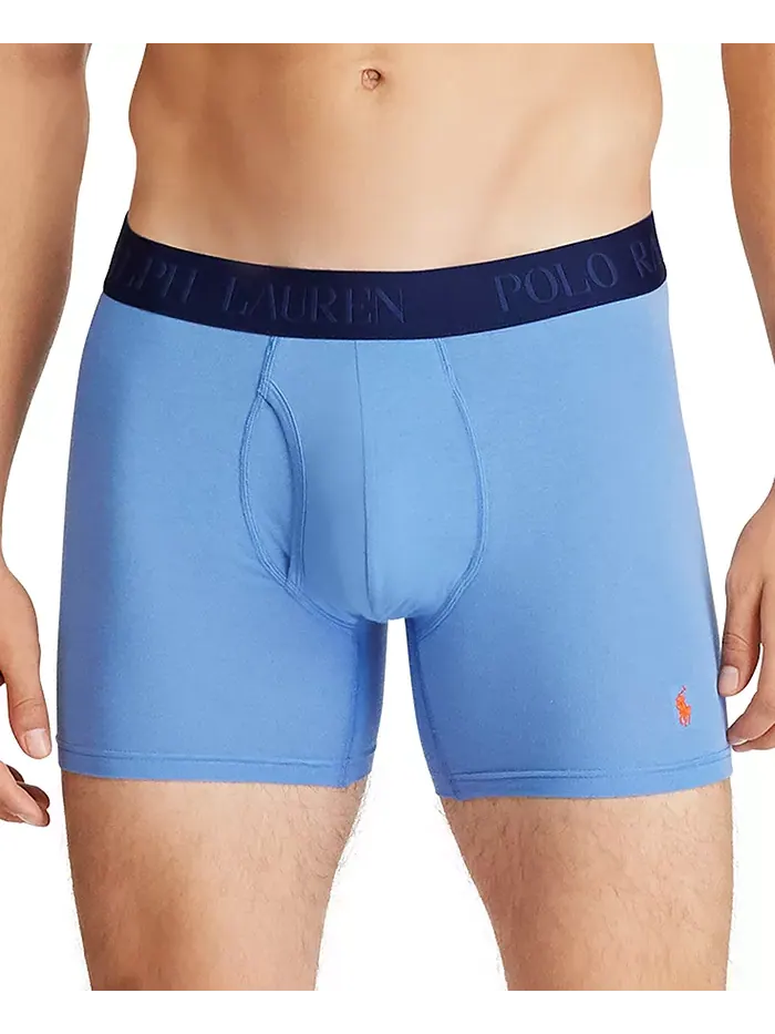 Мужские трусы-боксеры 3D Flex Modal, 3 штуки Polo Ralph Lauren — изображение 2 из 10, синий