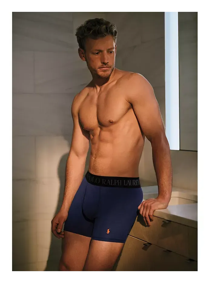Мужские трусы-боксеры 3D Flex Modal, 3 штуки Polo Ralph Lauren — изображение 3 из 10, синий