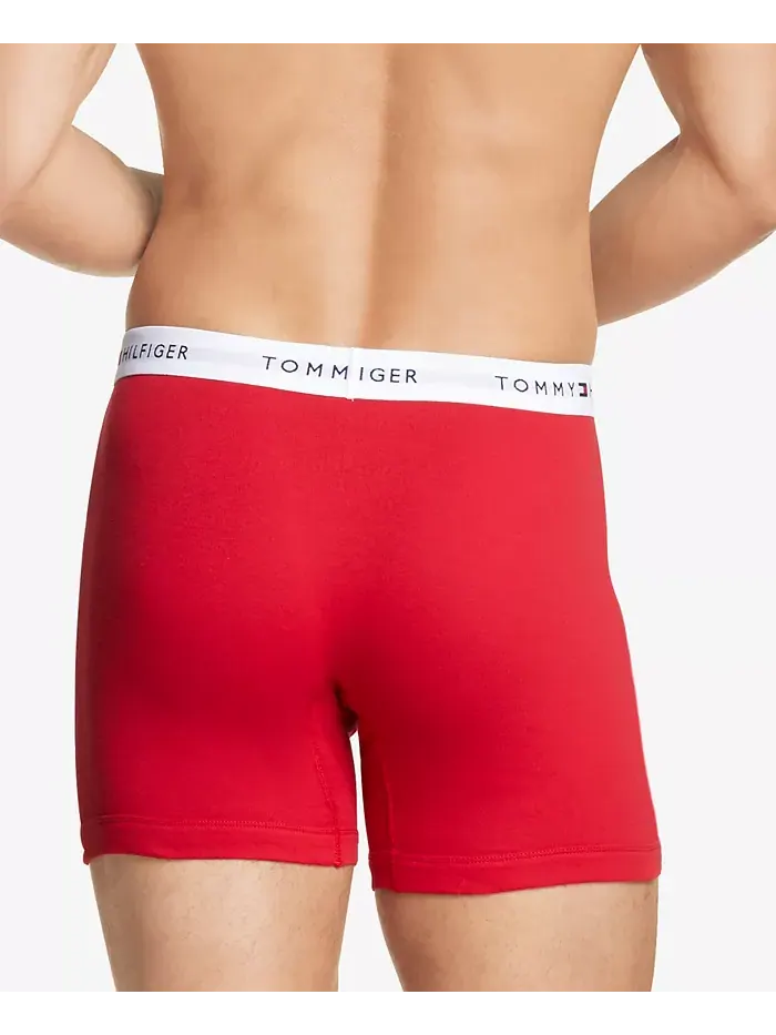 Мужские классические боксеры из хлопка, 3 шт Tommy Hilfiger — изображение 3 из 4, махагони