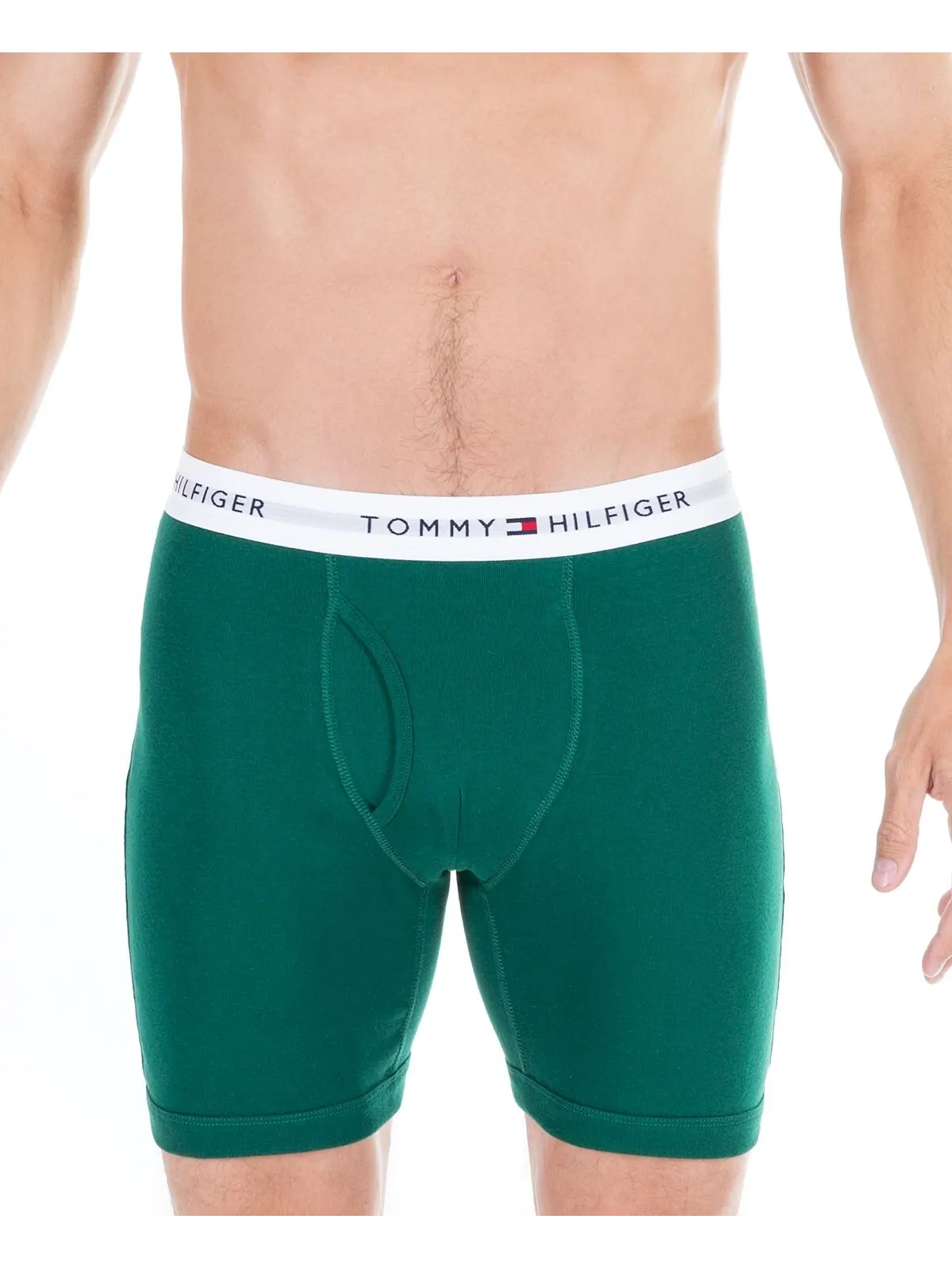Мужские 3-комп. Классические хлопковые трусы-боксеры Tommy Hilfiger — изображение 2 из 3, синий