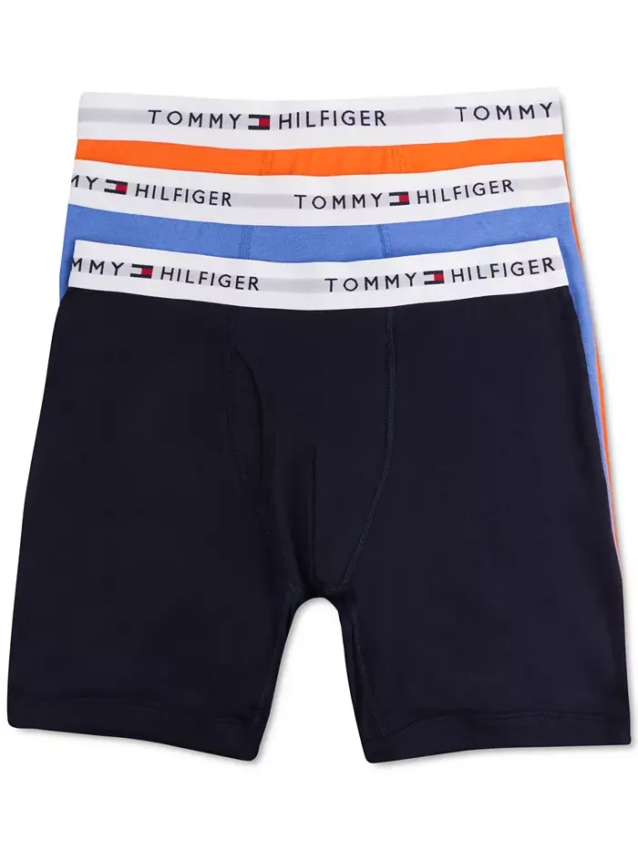 Мужские классические боксеры из хлопка, 3 шт Tommy Hilfiger — изображение 1 из 5, мандариновый
