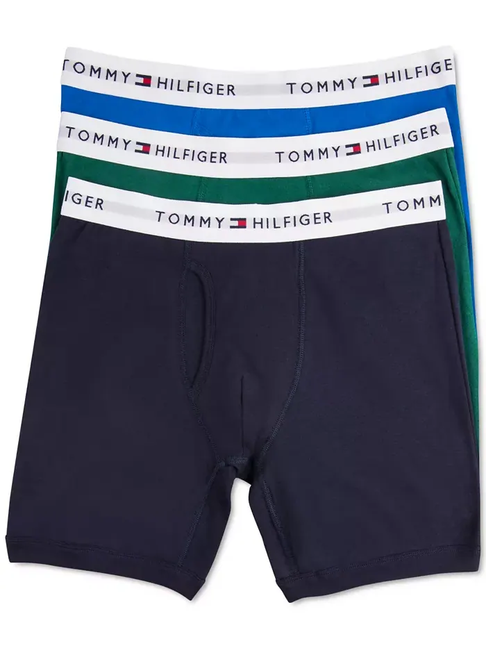 Мужские боксеры классические хлопковые 3 шт Tommy Hilfiger — изображение 1 из 6, оранжевый