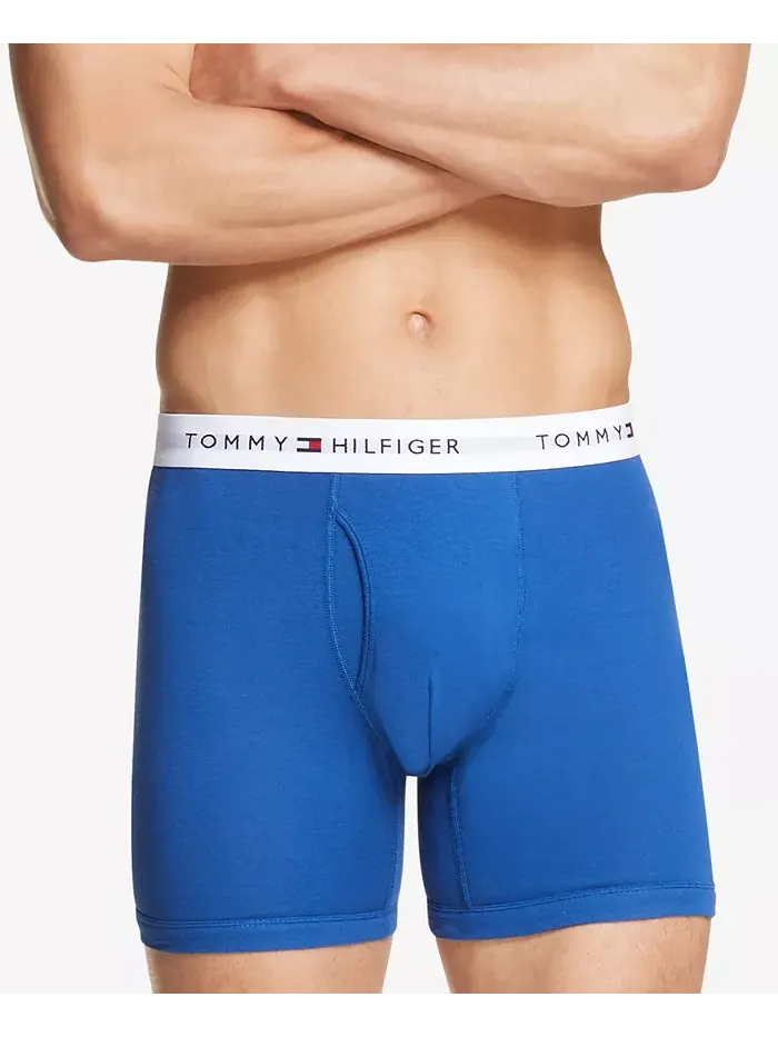 Мужские боксеры классические хлопковые 3 шт Tommy Hilfiger — изображение 4 из 6, оранжевый