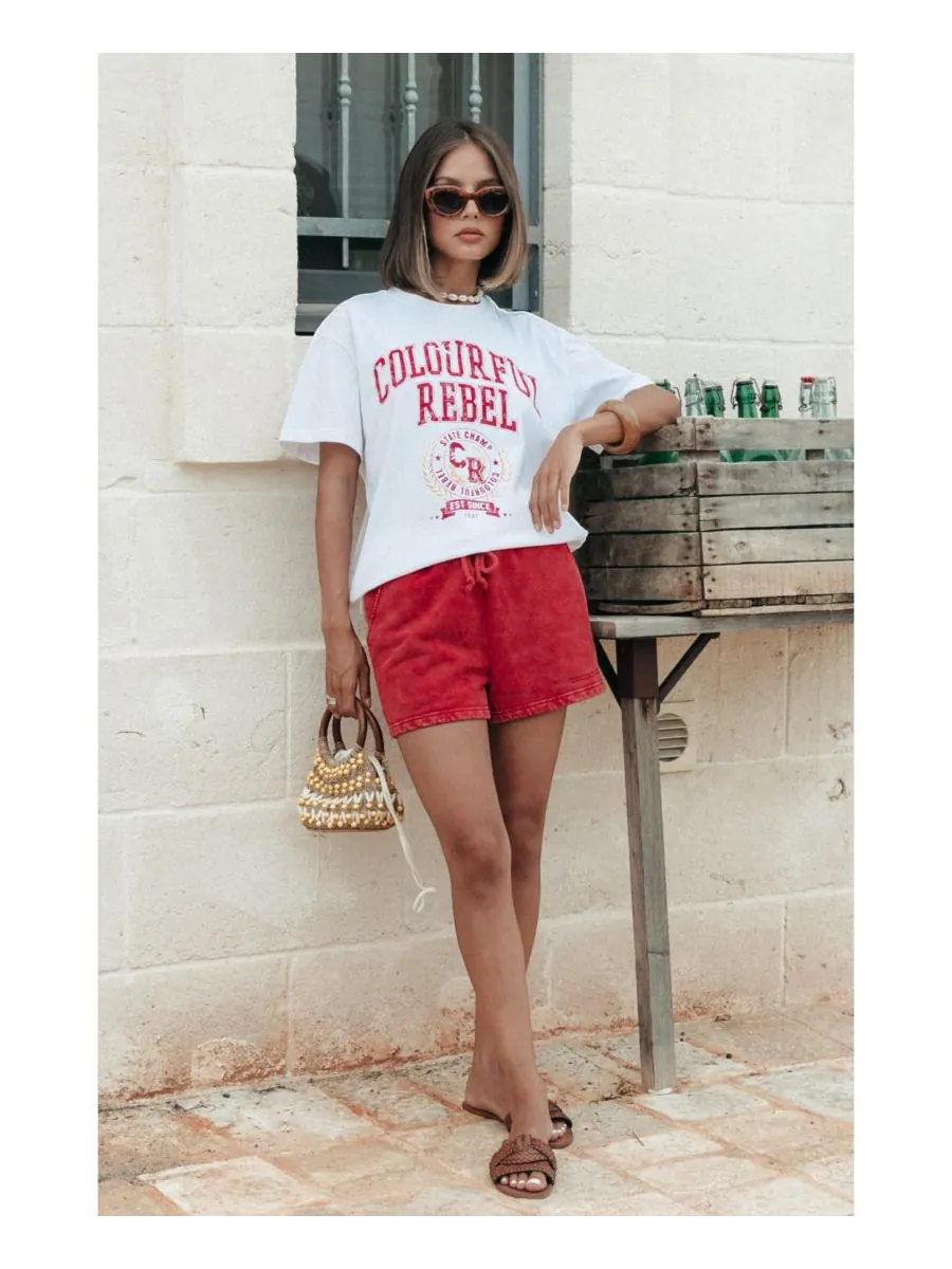 Женская футболка CR Varsity свободного кроя Colourful Rebel — изображение 4 из 4, белый