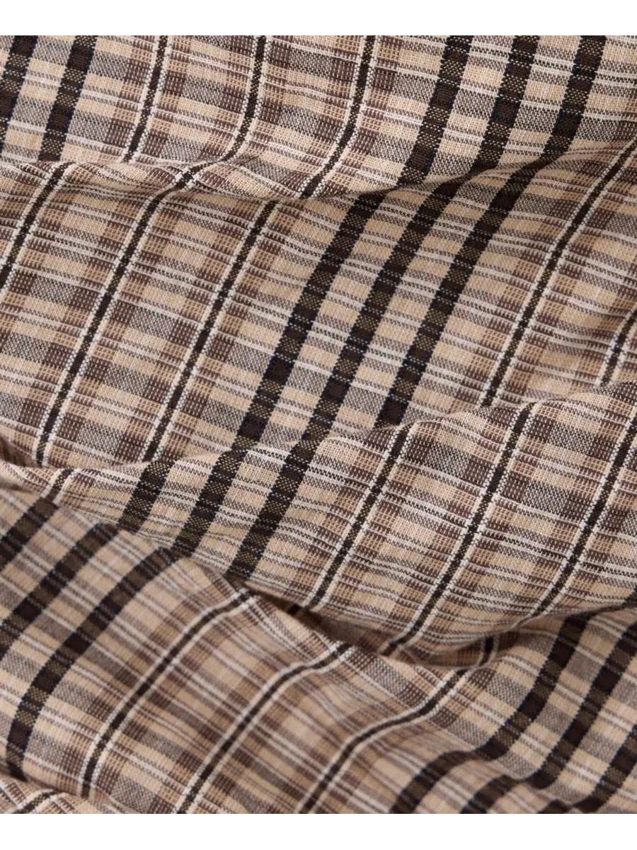 Платье мини с асимметричным кроем Plaid Mini Asymmetrical MANGO — изображение 6 из 6, бежевый