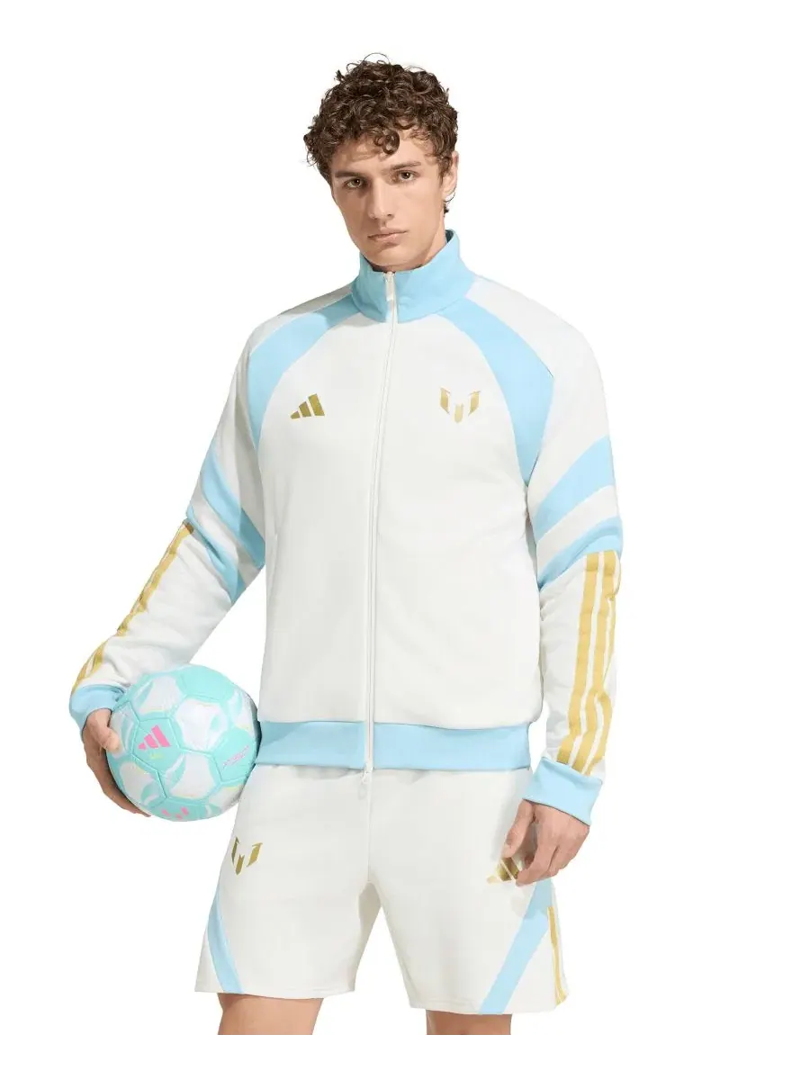 Куртка-трек с воротником-стойкой, длинным рукавом, Messi House of Tiro adidas