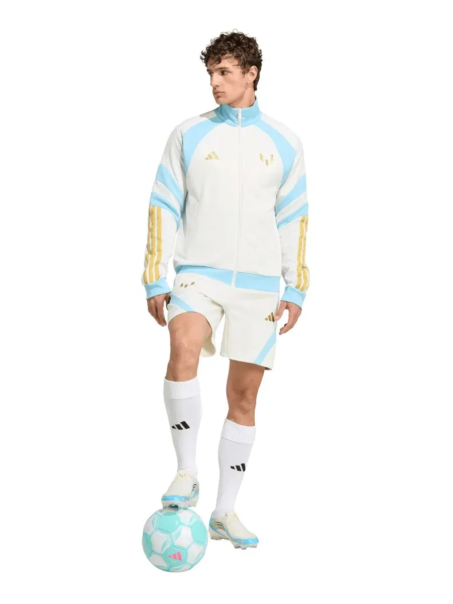 Куртка-трек с воротником-стойкой, длинным рукавом, Messi House of Tiro adidas — изображение 2 из 3, белый