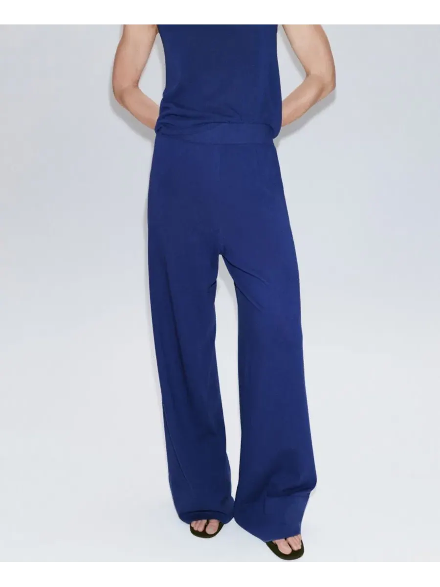Брюки прямого кроя с эластичным поясом, модель Straight-Fit Trousers MANGO