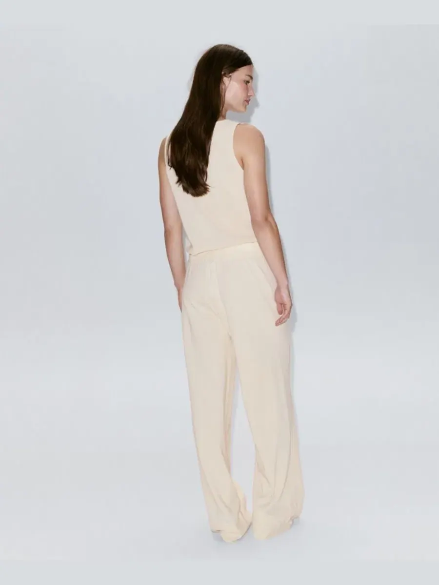 Брюки прямого кроя с эластичным поясом, модель Straight-Fit Trousers MANGO — изображение 13 из 15, яркий синий