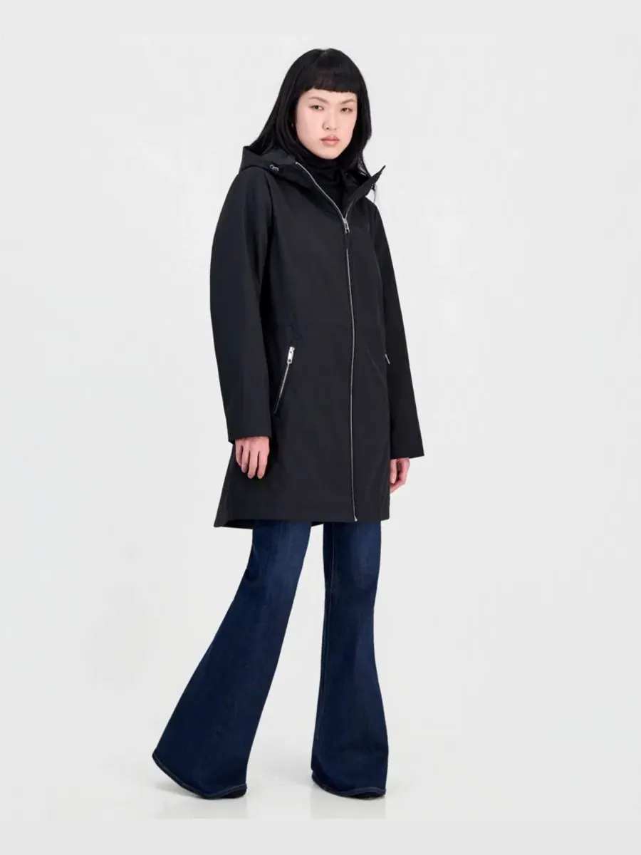 Женский анорак Calvin Klein, с капюшоном и длинным рукавом