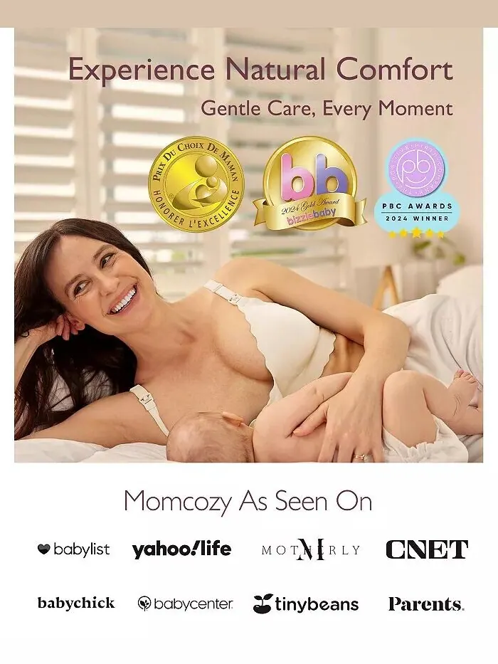 Бюстгальтер для кормления Maternity Jelly Strip YN46 Momcozy — изображение 2 из 7, бежевый