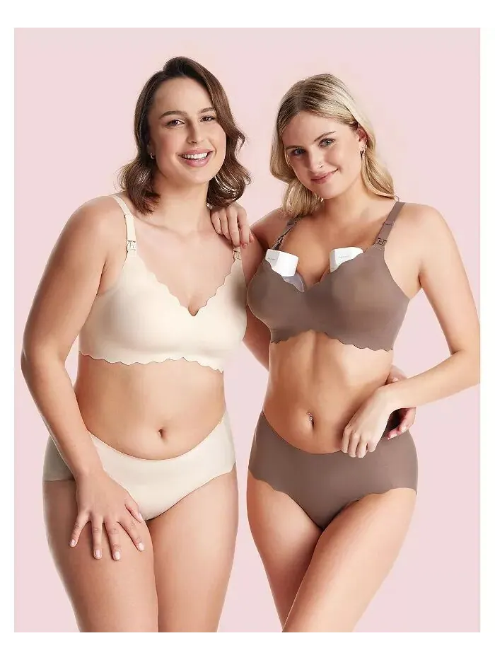 Бюстгальтер для кормления Maternity Jelly Strip YN46 Momcozy — изображение 4 из 7, бежевый