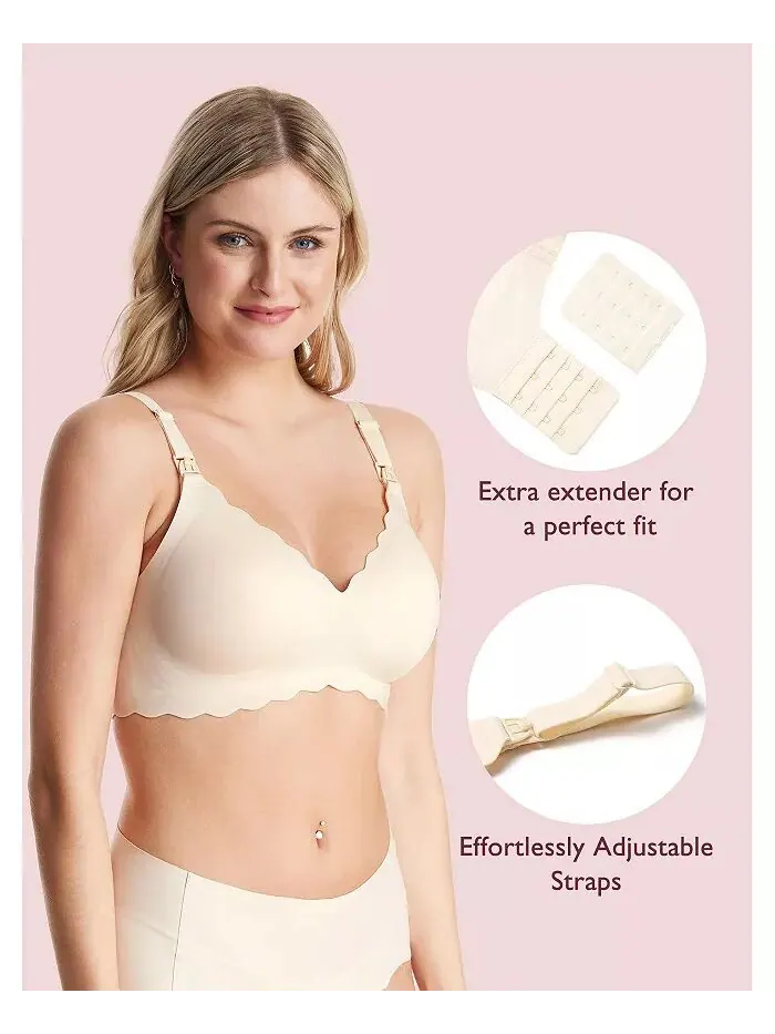 Бюстгальтер для кормления Maternity Jelly Strip YN46 Momcozy — изображение 5 из 7, бежевый