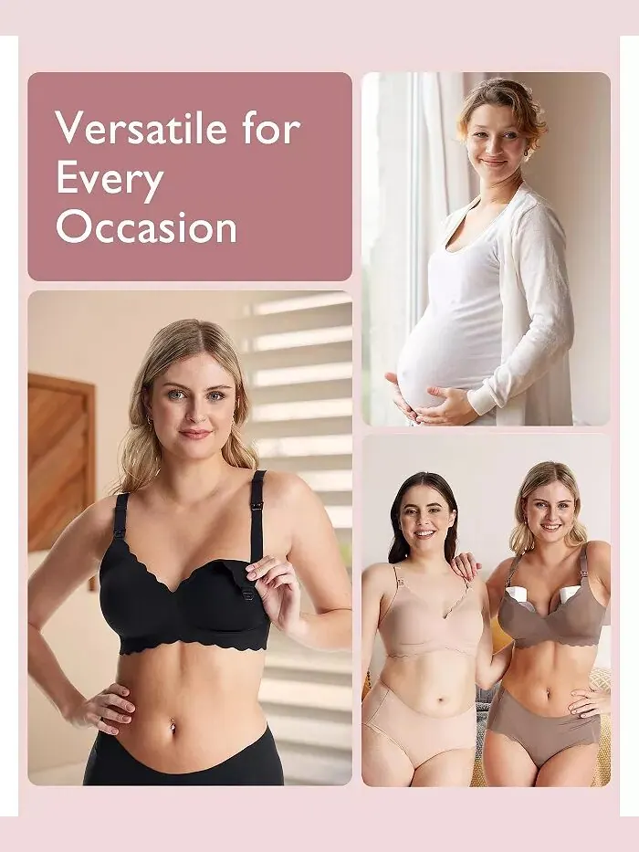 Бюстгальтер для кормления Maternity Jelly Strip YN46 Momcozy — изображение 2 из 7, черный