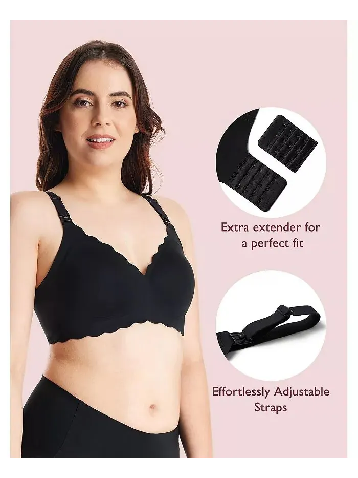 Бюстгальтер для кормления Maternity Jelly Strip YN46 Momcozy — изображение 4 из 7, черный